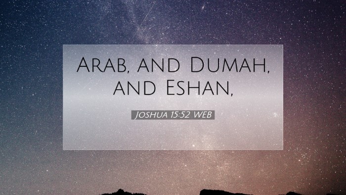 Picture 07 - Joshua 15:52 WEB Desktop Wallpaper - Arab, and Dumah, and - Desktop Bible Verse Wallpaper