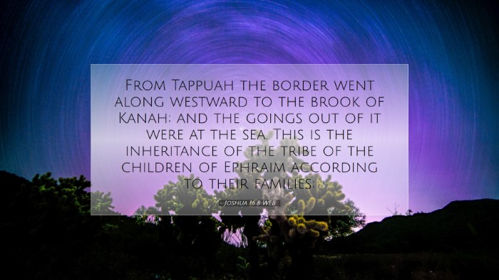 Picture 07 - Joshua 16:8 WEB Desktop Wallpaper - From Tappuah the border went along westward to - Desktop Bible Verse Wallpaper