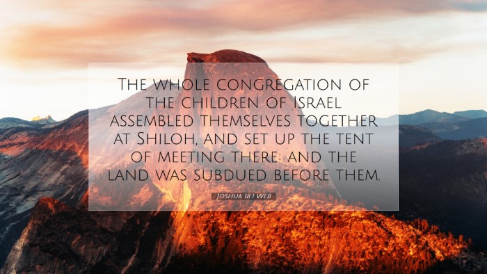Picture 07 - Joshua 18:1 WEB Desktop Wallpaper - The whole congregation of the children of Israel - Desktop Bible Verse Wallpaper
