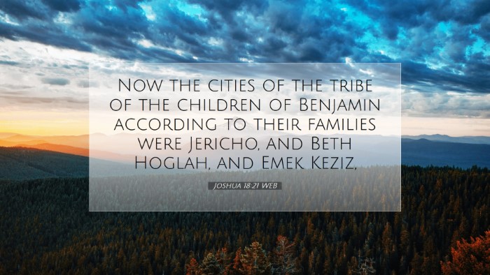 Picture 07 - Joshua 18:21 WEB Desktop Wallpaper - Now the cities of the tribe of the children of - Desktop Bible Verse Wallpaper