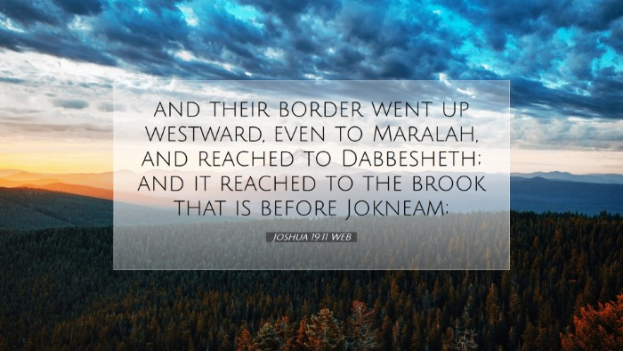 Picture 07 - Joshua 19:11 WEB Desktop Wallpaper - and their border went up westward, even to - Desktop Bible Verse Wallpaper