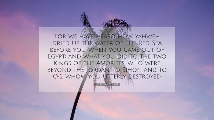 Picture 07 - Joshua 2:10 WEB Desktop Wallpaper - For we have heard how Yahweh dried up the water - Desktop Bible Verse Wallpaper