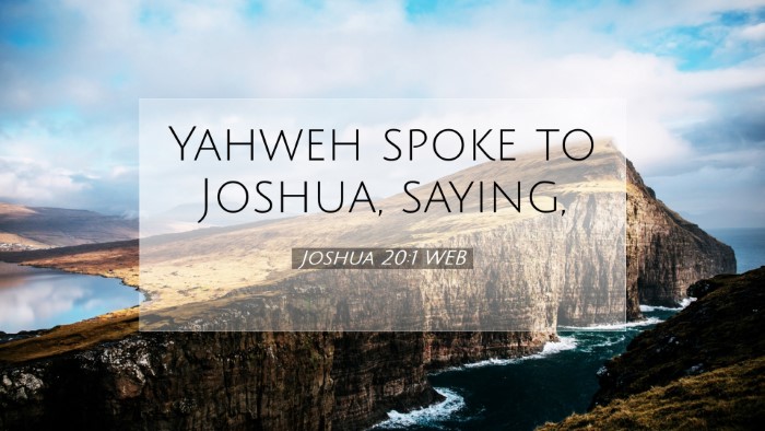 Picture 07 - Joshua 20:1 WEB Desktop Wallpaper - Yahweh spoke to Joshua, - Desktop Bible Verse Wallpaper