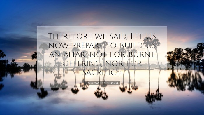 Picture 07 - Joshua 22:26 WEB Desktop Wallpaper - Therefore we said, Let us now prepare to build us - Desktop Bible Verse Wallpaper