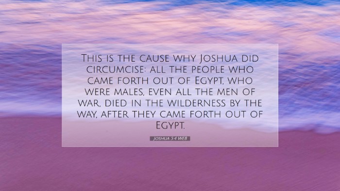 Picture 07 - Joshua 5:4 WEB Desktop Wallpaper - This is the cause why Joshua did circumcise: all - Desktop Bible Verse Wallpaper