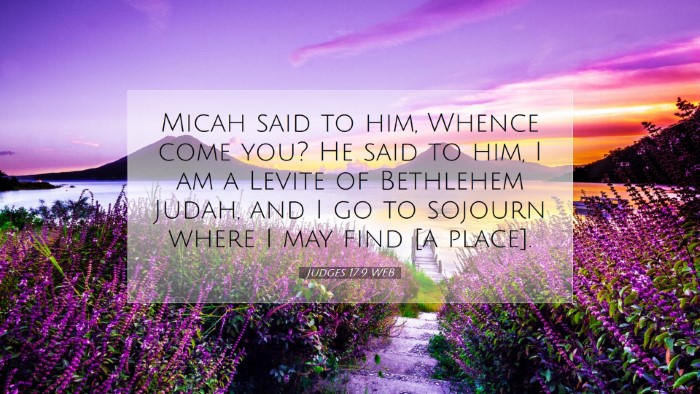 Picture 07 - Judges 17:9 WEB Desktop Wallpaper - Micah said to him, Whence come you? He said to - Desktop Bible Verse Wallpaper