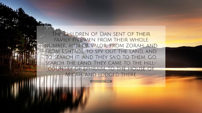 Picture 07 - Judges 18:2 WEB Desktop Wallpaper - The children of Dan sent of their family five men - Desktop Bible Verse Wallpaper