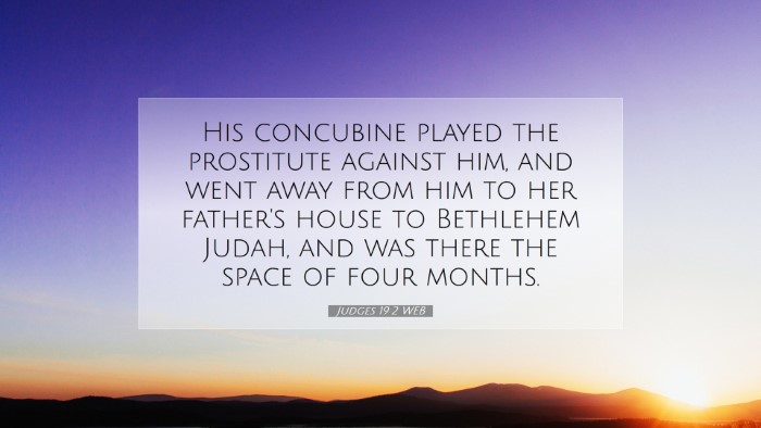 Picture 07 - Judges 19:2 WEB Desktop Wallpaper - His concubine played the prostitute against him, - Desktop Bible Verse Wallpaper