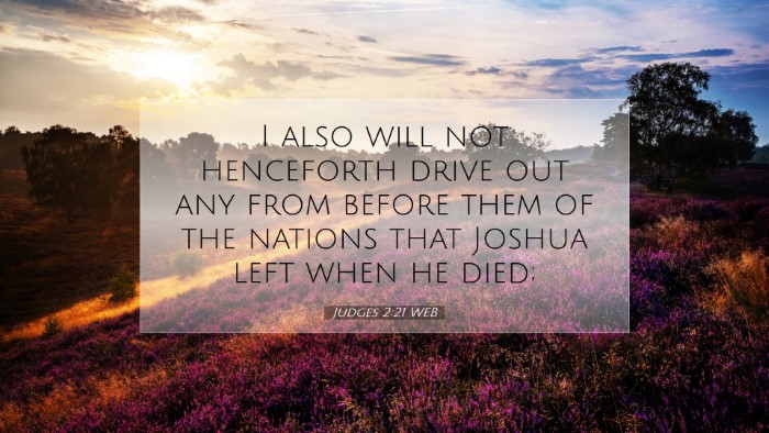 Picture 07 - Judges 2:21 WEB Desktop Wallpaper - I also will not henceforth drive out any from - Desktop Bible Verse Wallpaper