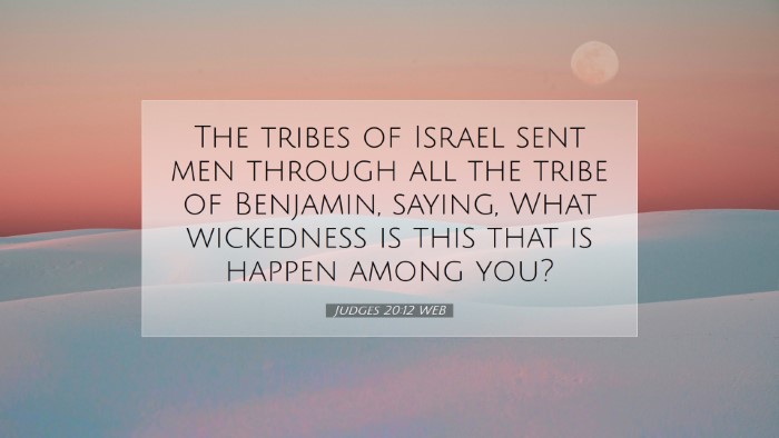 Picture 07 - Judges 20:12 WEB Desktop Wallpaper - The tribes of Israel sent men through all the - Desktop Bible Verse Wallpaper