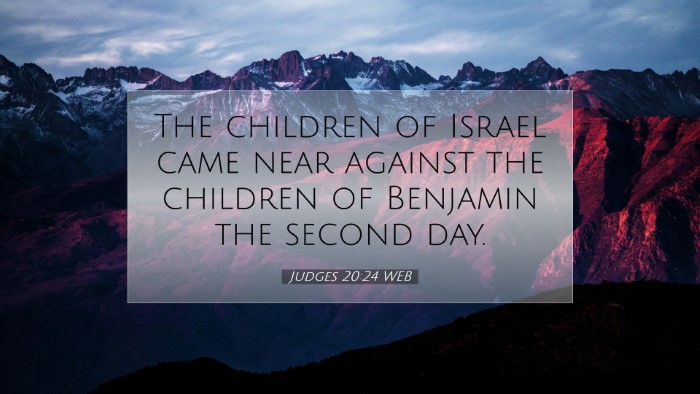 Picture 07 - Judges 20:24 WEB Desktop Wallpaper - The children of Israel came near against the - Desktop Bible Verse Wallpaper