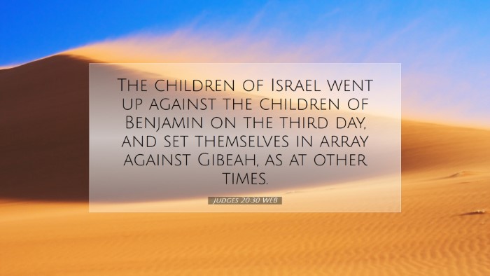 Picture 07 - Judges 20:30 WEB Desktop Wallpaper - The children of Israel went up against the - Desktop Bible Verse Wallpaper