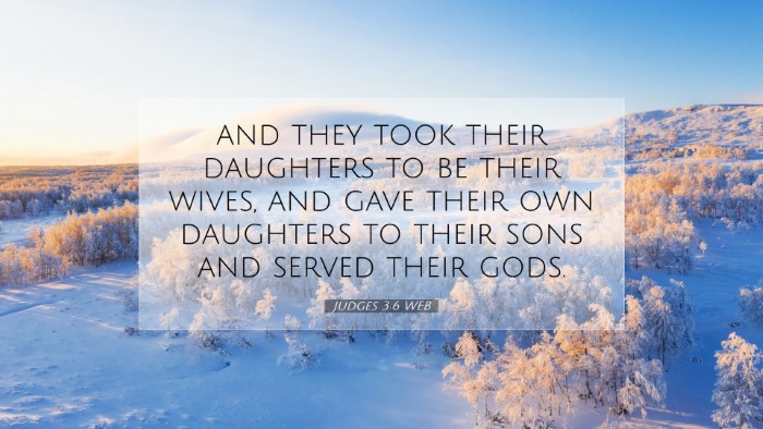 Picture 07 - Judges 3:6 WEB Desktop Wallpaper - and they took their daughters to be their wives, - Desktop Bible Verse Wallpaper