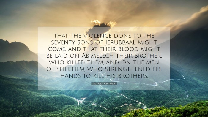 Picture 07 - Judges 9:24 WEB Desktop Wallpaper - that the violence done to the seventy sons of - Desktop Bible Verse Wallpaper
