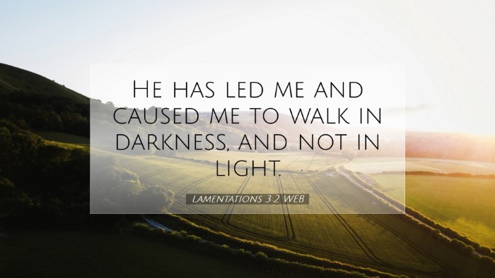 Picture 07 - Lamentations 3:2 WEB Desktop Wallpaper - He has led me and caused me to walk in darkness, - Desktop Bible Verse Wallpaper