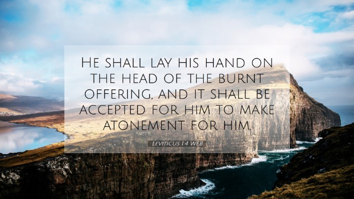 Picture 07 - Leviticus 1:4 WEB Desktop Wallpaper - He shall lay his hand on the head of the burnt - Desktop Bible Verse Wallpaper