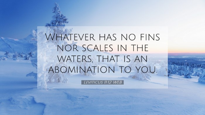 Picture 07 - Leviticus 11:12 WEB Desktop Wallpaper - Whatever has no fins nor scales in the waters, - Desktop Bible Verse Wallpaper