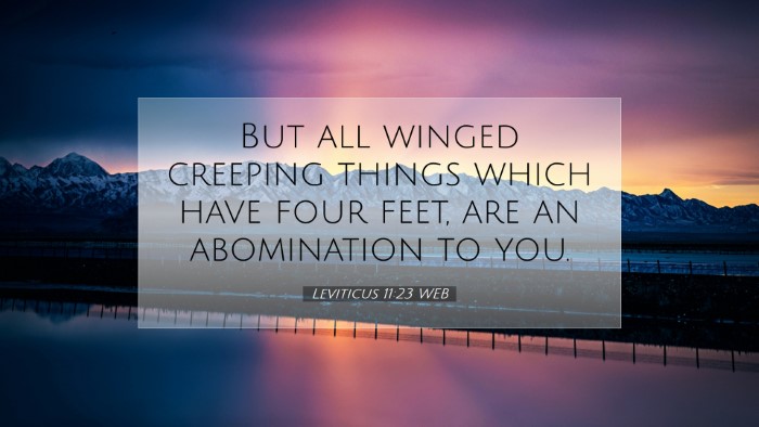 Picture 07 - Leviticus 11:23 WEB Desktop Wallpaper - But all winged creeping things which have four - Desktop Bible Verse Wallpaper