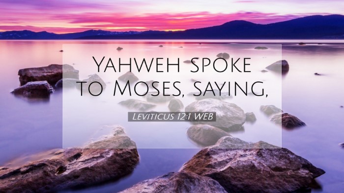 Picture 07 - Leviticus 12:1 WEB Desktop Wallpaper - Yahweh spoke to Moses, - Desktop Bible Verse Wallpaper
