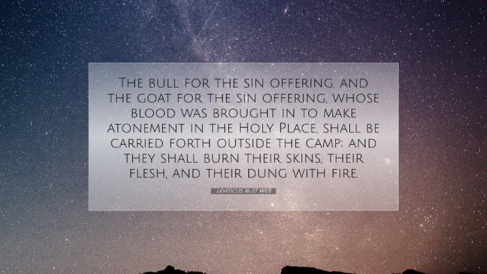 Picture 07 - Leviticus 16:27 WEB Desktop Wallpaper - The bull for the sin offering, and the goat for - Desktop Bible Verse Wallpaper