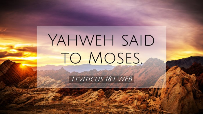 Picture 07 - Leviticus 18:1 WEB Desktop Wallpaper - Yahweh said to - Desktop Bible Verse Wallpaper