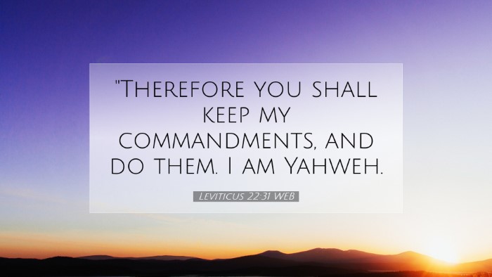 Picture 07 - Leviticus 22:31 WEB Desktop Wallpaper - 