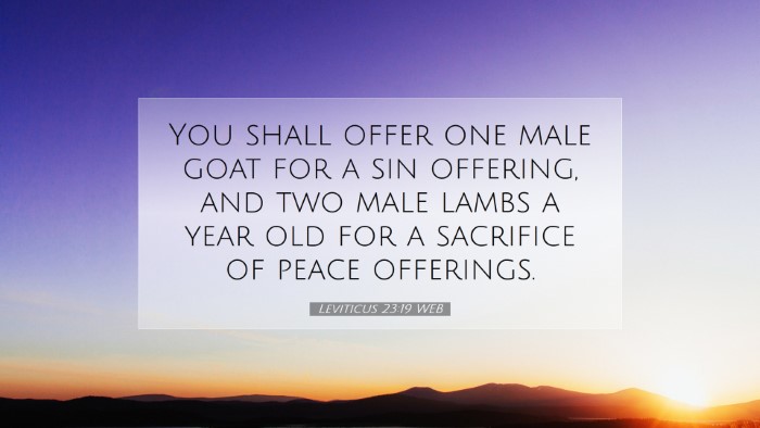 Picture 07 - Leviticus 23:19 WEB Desktop Wallpaper - You shall offer one male goat for a sin offering, - Desktop Bible Verse Wallpaper