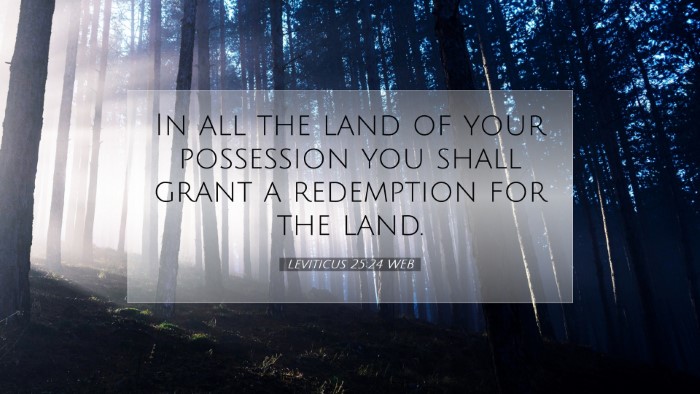 Picture 07 - Leviticus 25:24 WEB Desktop Wallpaper - In all the land of your possession you shall - Desktop Bible Verse Wallpaper