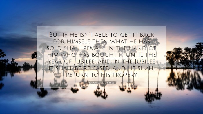 Picture 07 - Leviticus 25:28 WEB Desktop Wallpaper - But if he isn't able to get it back for himself, - Desktop Bible Verse Wallpaper
