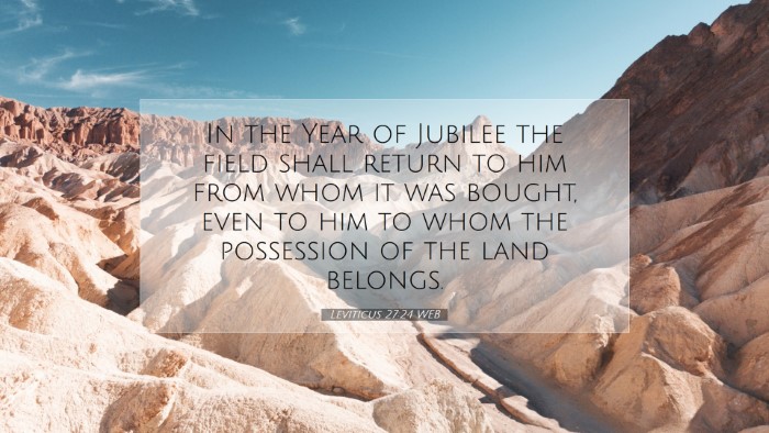 Picture 07 - Leviticus 27:24 WEB Desktop Wallpaper - In the Year of Jubilee the field shall return to - Desktop Bible Verse Wallpaper