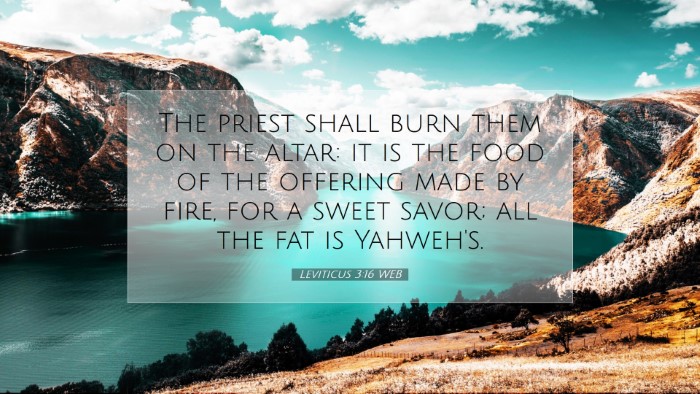 Picture 07 - Leviticus 3:16 WEB Desktop Wallpaper - The priest shall burn them on the altar: it is - Desktop Bible Verse Wallpaper