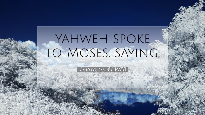 Picture 07 - Leviticus 4:1 WEB Desktop Wallpaper - Yahweh spoke to Moses, - Desktop Bible Verse Wallpaper