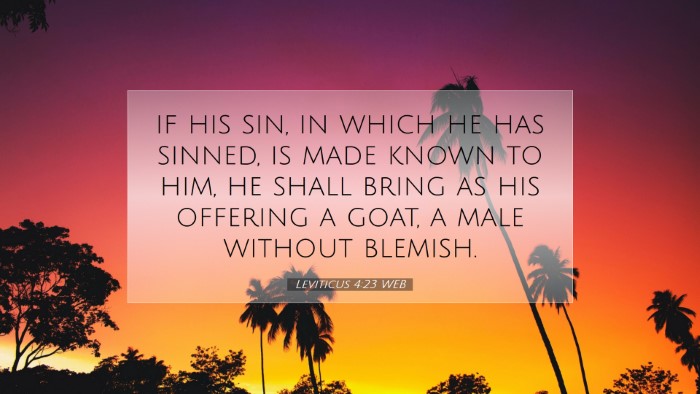 Picture 07 - Leviticus 4:23 WEB Desktop Wallpaper - if his sin, in which he has sinned, is made known - Desktop Bible Verse Wallpaper