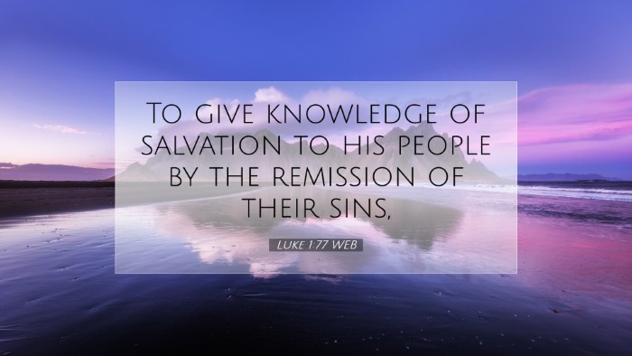 Picture 07 - Luke 1:77 WEB Desktop Wallpaper - To give knowledge of salvation to his people by - Desktop Bible Verse Wallpaper