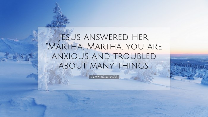 Picture 07 - Luke 10:41 WEB Desktop Wallpaper - Jesus answered her, 