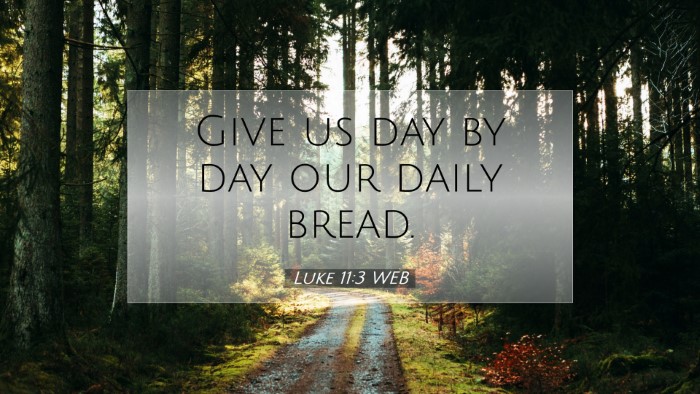 Picture 07 - Luke 11:3 WEB Desktop Wallpaper - Give us day by day our daily - Desktop Bible Verse Wallpaper