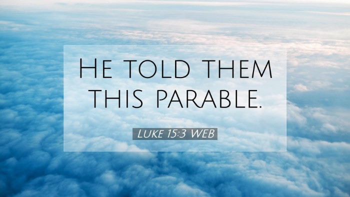 Picture 07 - Luke 15:3 WEB Desktop Wallpaper - He told them this - Desktop Bible Verse Wallpaper