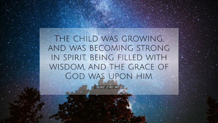 Picture 07 - Luke 2:40 WEB Desktop Wallpaper - The child was growing, and was becoming strong in - Desktop Bible Verse Wallpaper