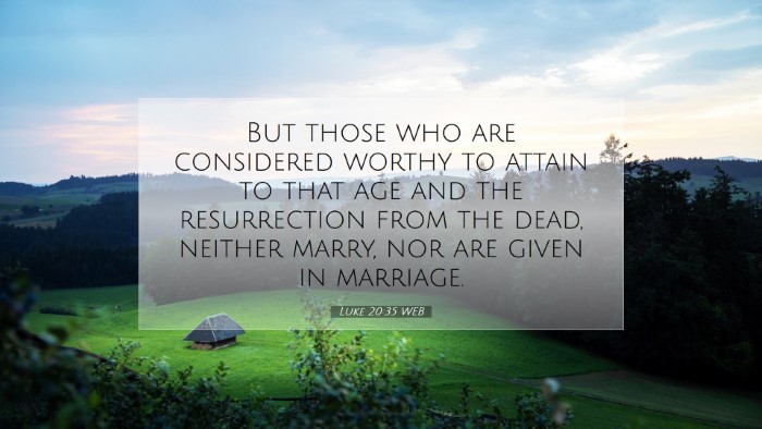 Picture 07 - Luke 20:35 WEB Desktop Wallpaper - But those who are considered worthy to attain to - Desktop Bible Verse Wallpaper