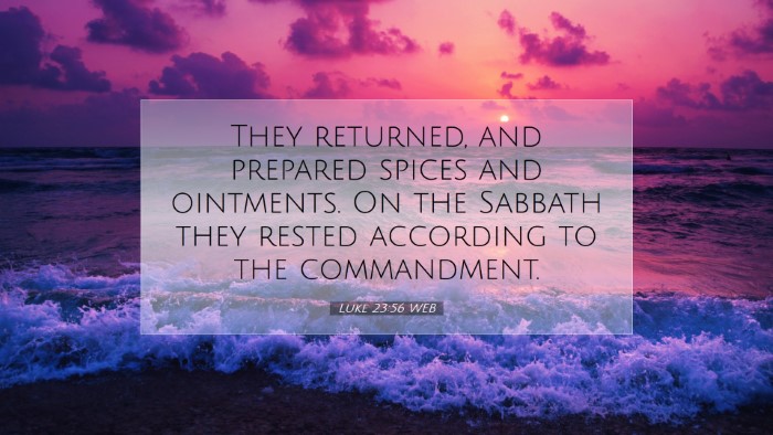 Picture 07 - Luke 23:56 WEB Desktop Wallpaper - They returned, and prepared spices and ointments. - Desktop Bible Verse Wallpaper