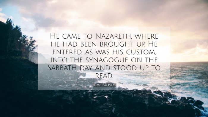 Picture 07 - Luke 4:16 WEB Desktop Wallpaper - He came to Nazareth, where he had been brought - Desktop Bible Verse Wallpaper