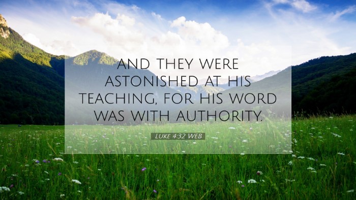 Picture 07 - Luke 4:32 WEB Desktop Wallpaper - and they were astonished at his teaching, for his - Desktop Bible Verse Wallpaper