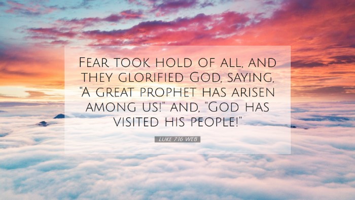 Picture 07 - Luke 7:16 WEB Desktop Wallpaper - Fear took hold of all, and they glorified God, - Desktop Bible Verse Wallpaper