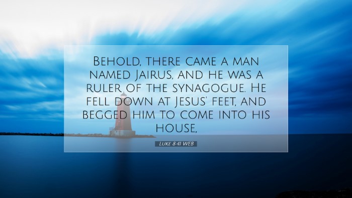 Picture 07 - Luke 8:41 WEB Desktop Wallpaper - Behold, there came a man named Jairus, and he was - Desktop Bible Verse Wallpaper