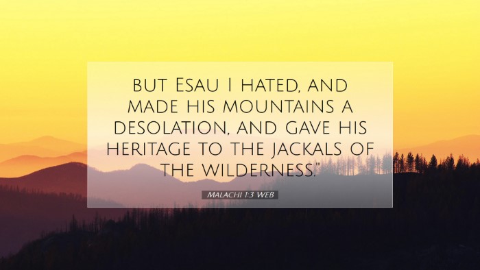 Picture 07 - Malachi 1:3 WEB Desktop Wallpaper - but Esau I hated, and made his mountains a - Desktop Bible Verse Wallpaper