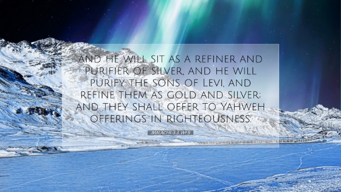 Picture 07 - Malachi 3:3 WEB Desktop Wallpaper - and he will sit as a refiner and purifier of - Desktop Bible Verse Wallpaper