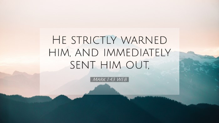 Picture 07 - Mark 1:43 WEB Desktop Wallpaper - He strictly warned him, and immediately sent him - Desktop Bible Verse Wallpaper