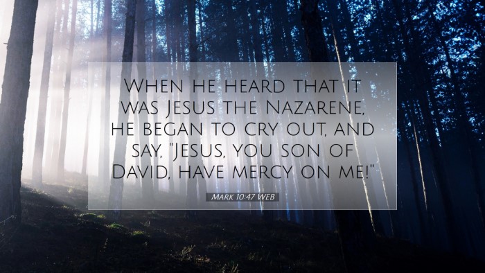 Picture 07 - Mark 10:47 WEB Desktop Wallpaper - When he heard that it was Jesus the Nazarene, he - Desktop Bible Verse Wallpaper