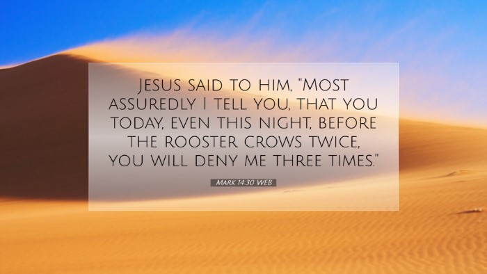 Picture 07 - Mark 14:30 WEB Desktop Wallpaper - Jesus said to him, 