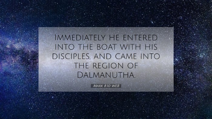 Picture 07 - Mark 8:10 WEB Desktop Wallpaper - Immediately he entered into the boat with his - Desktop Bible Verse Wallpaper